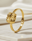 Unity Knot Cuff Bracelet | 24K Gold Plated & Anti-Tarnish Seebora
